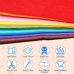 40pcs Felt Fabric Craft 20 X 30 Cm Panels Non Woven Sewing Projects