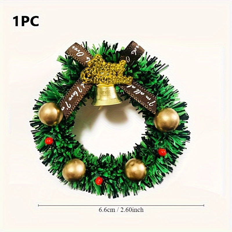 Mini Christmas Wreath Ornament Tree Pendant Decoration