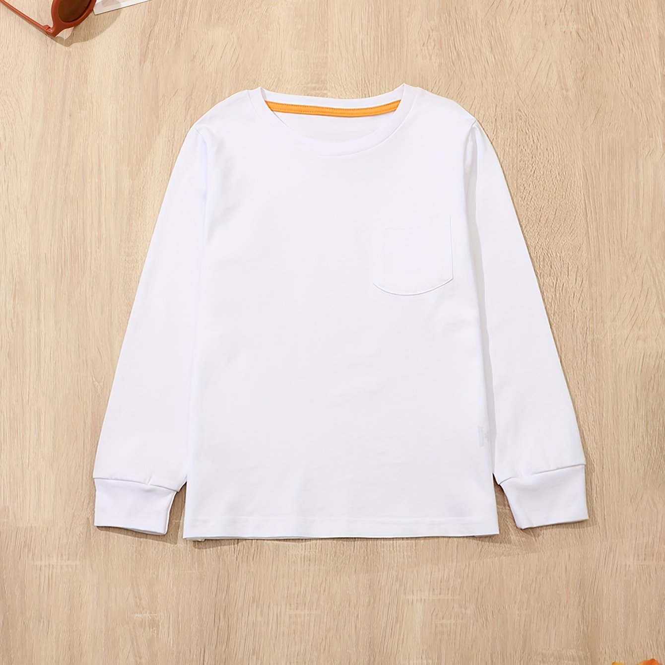 Boy's Solid Bottoming T shirt Kids Children Casual Long Sleeve Basic Tee Tops