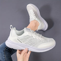 Mesh Running Shoes Lace Up Weaving Sneakers Women's Footwear
