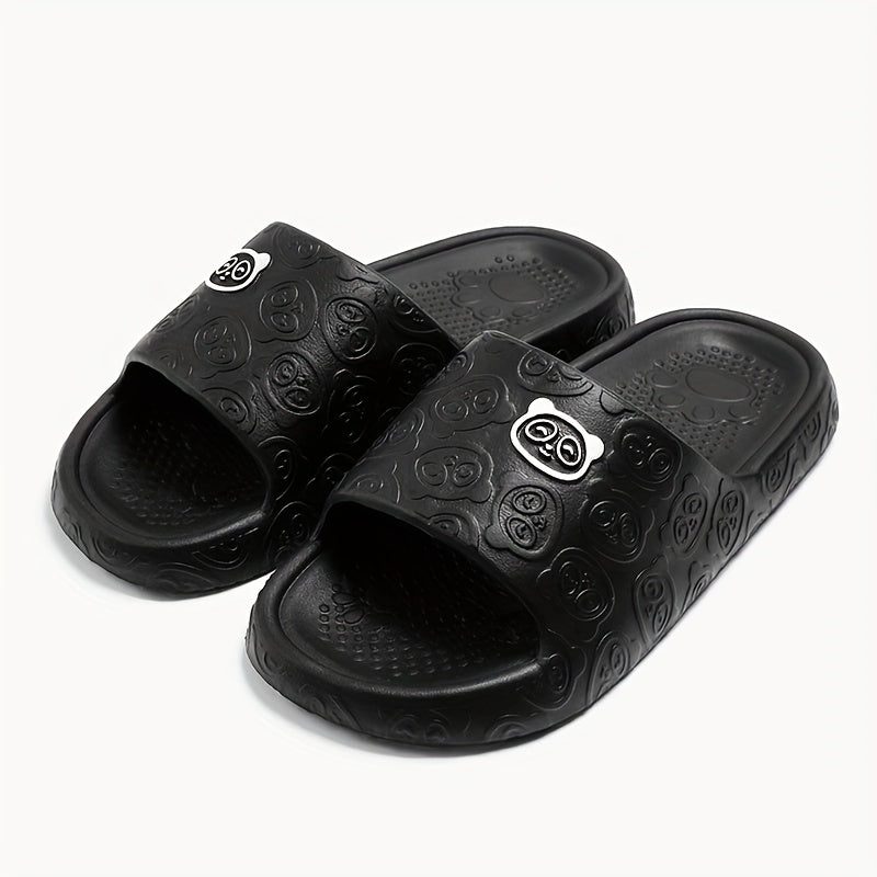 Men's Cartoon Print Slip On Platform Slides Unisex Casual Open Toe