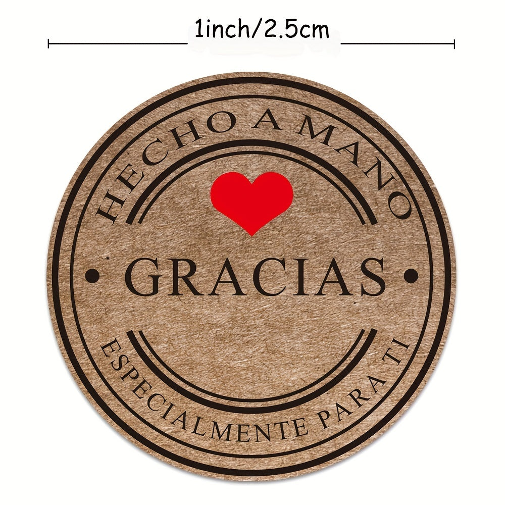 500 Spanish Thank You Labels for Scrapbooking
