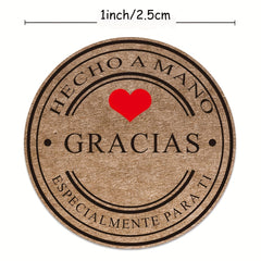 500 Spanish Thank You Labels for Scrapbooking