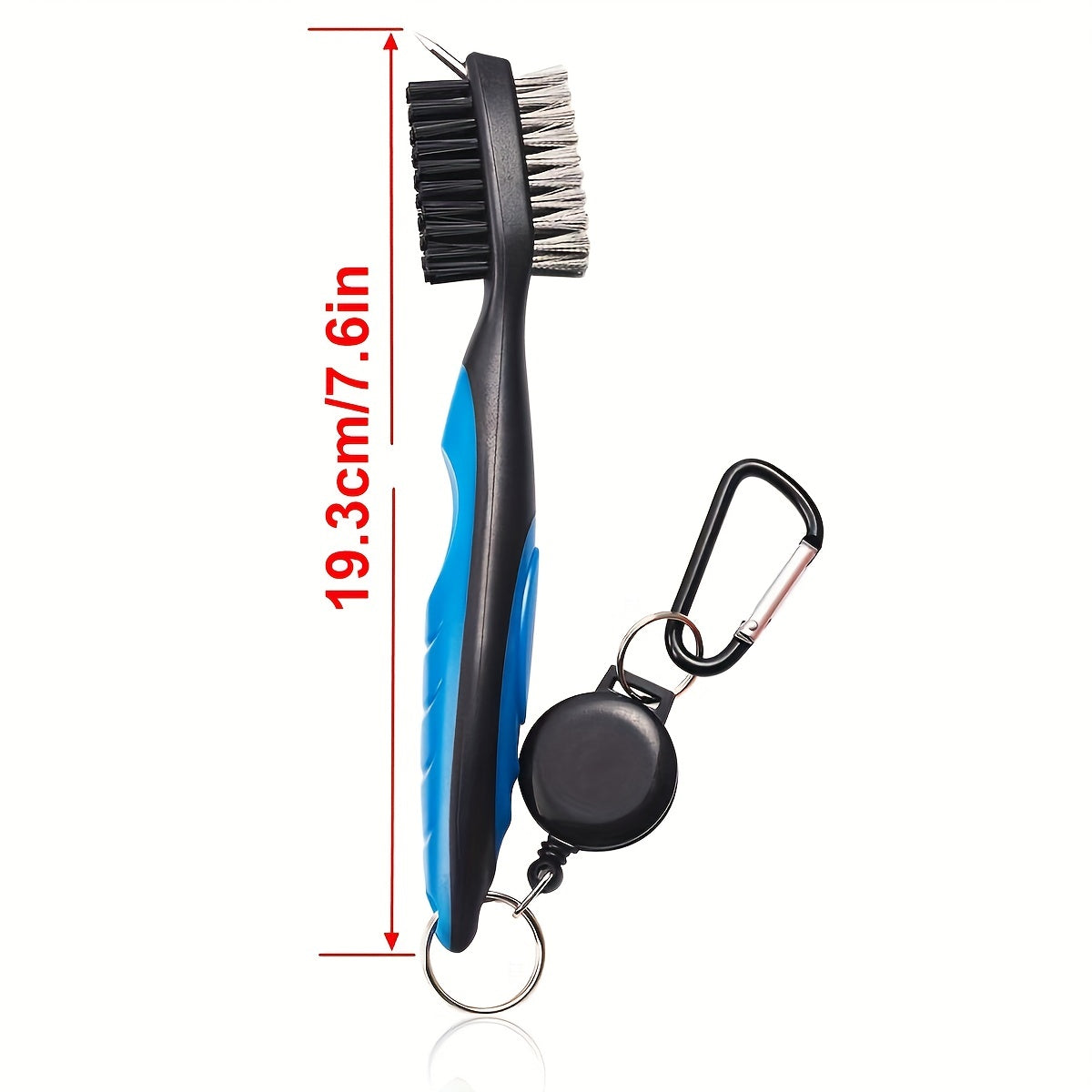 2 Pack Golf Club Brush Groove Cleaner with Retractable Zip Line