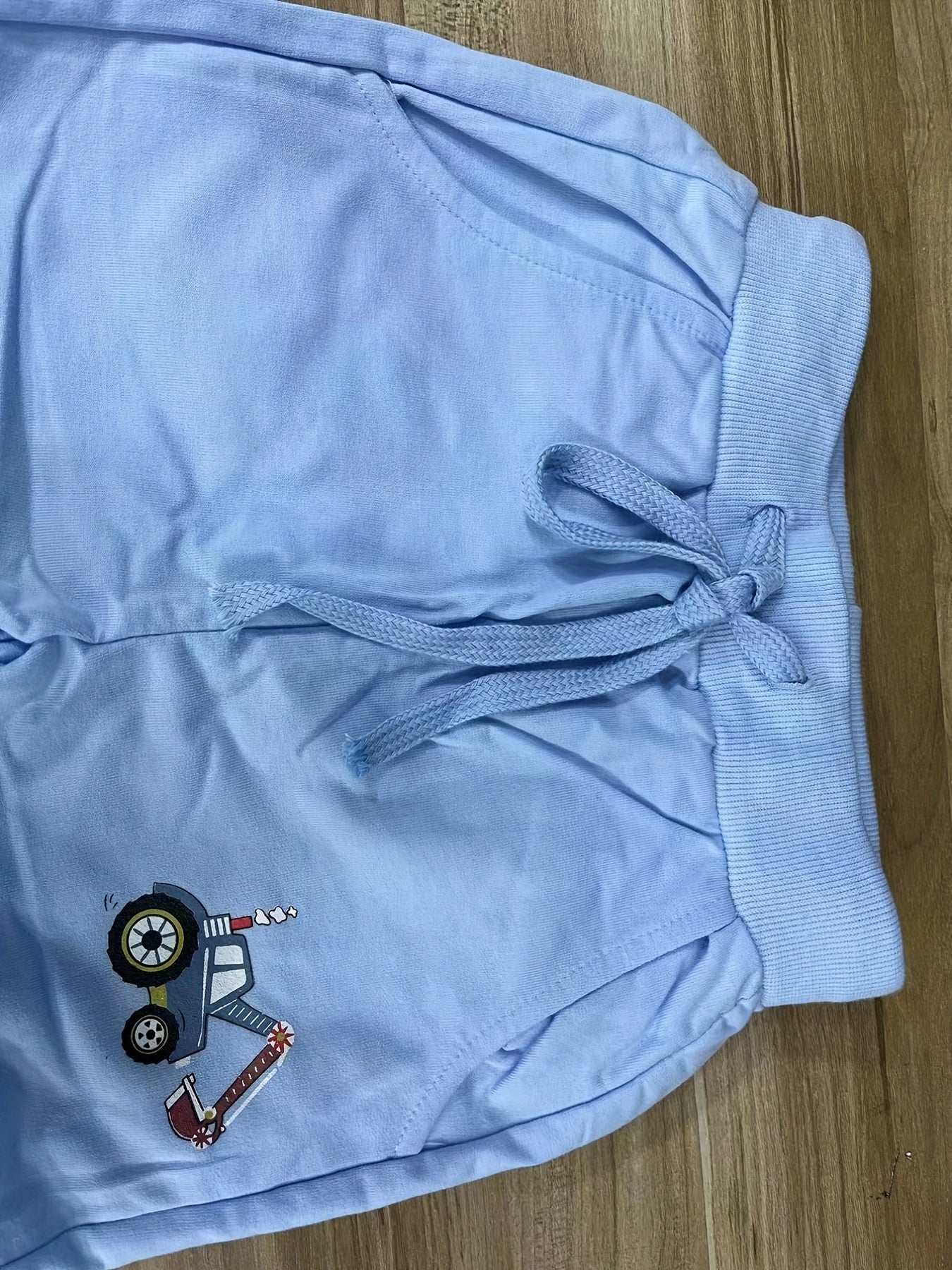 Boys Excavator Sweatpants Long Pants Drawstring Waist