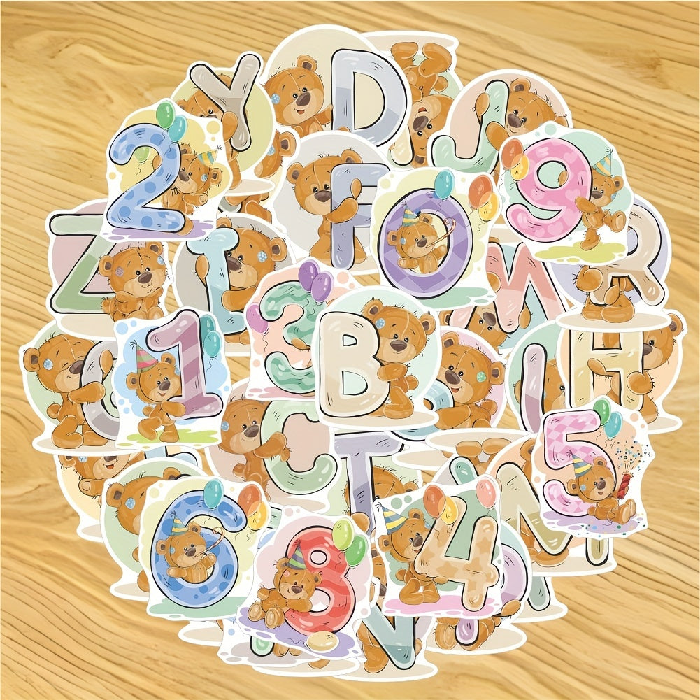 36pcs Cartoon Letter Stickers for Decoration, Cup, Notebook, Mobile, Furniture
