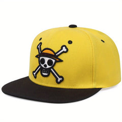 Men's Adjustable Embroidered Flat Brim Hat Baseball Cap Snapback Cap For Men