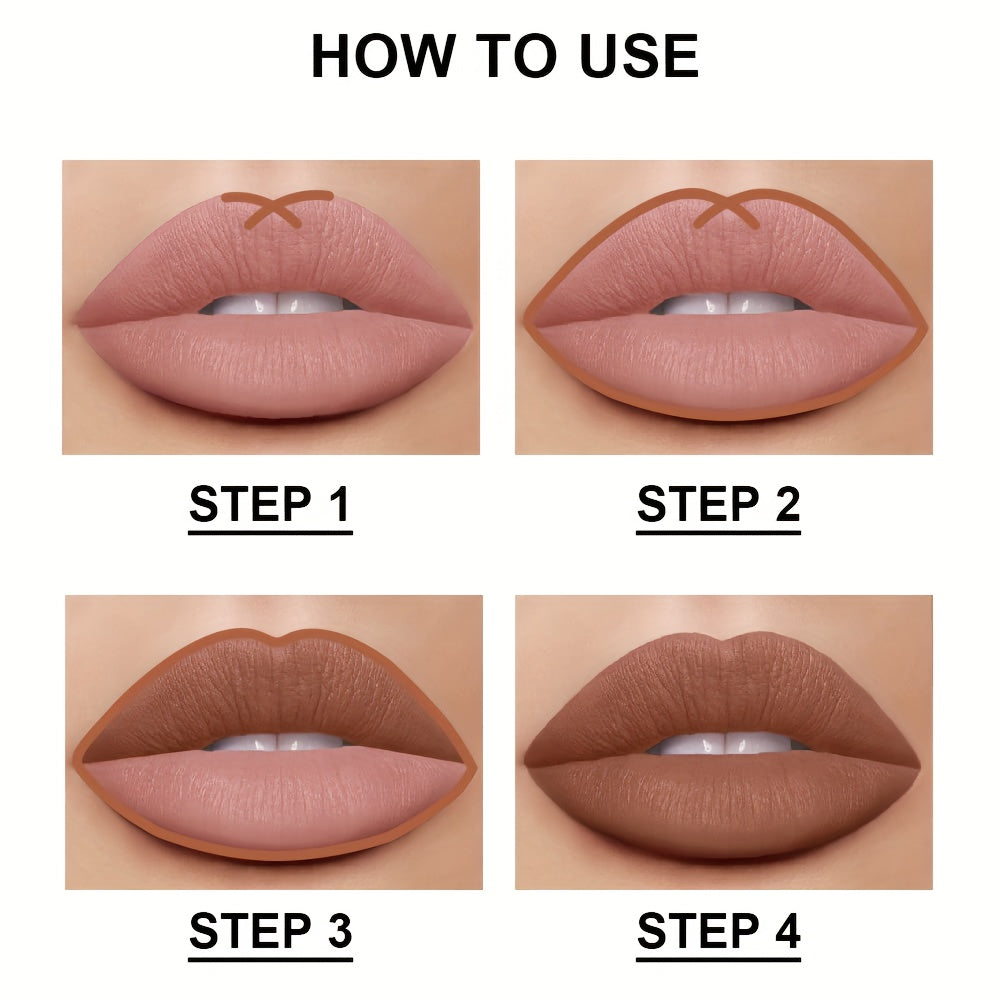 Lip & Eyeliner Pencil Set 2 Colors Matte Waterproof Lip Tint