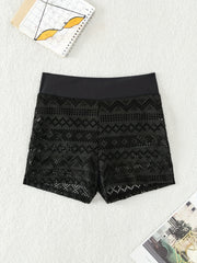 Sheer High Waist Cover Up Shorts Swim Bottoms