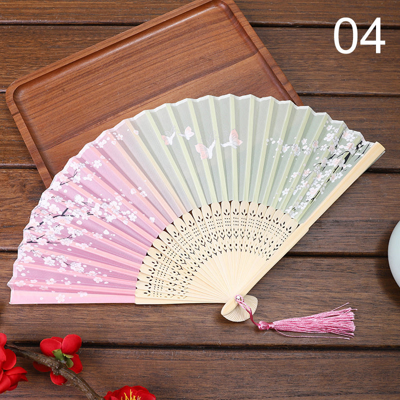 Vintage Flower Fan Summer Folding Fan