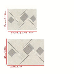 Soft Cashmere Area Rug Geometric Pattern Living Room Rug