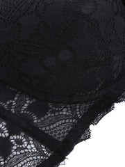 Sexy Lace Bow Push Up Bra Breathable Stretch Bra