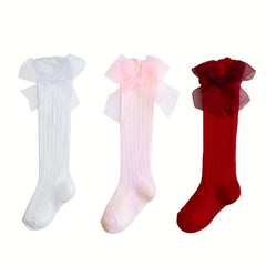 Kids Anti-Mosquito Princess Bow Over-the-Knee Socks