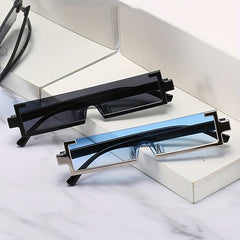 Metal Frameless Rectangular Sunshade Glasses