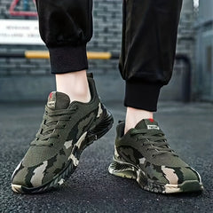 Men's Camo Lightweight Sneakers for Running Jogging