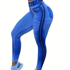 Denim Print Lifting Leggings Casual Sporty Skinny Leggings