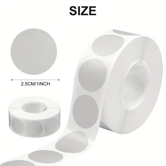 300pcs Round Scratch Label Stickers Self Adhesive Silvery