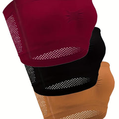 3 Pack Plus Size Ruched Strapless Bra Set