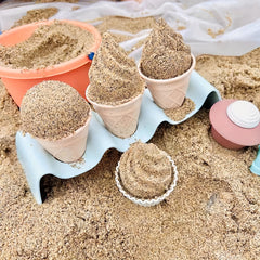 7-Piece Kids Beach Sand Digging Tools Set with Ice Cream Cone Toy