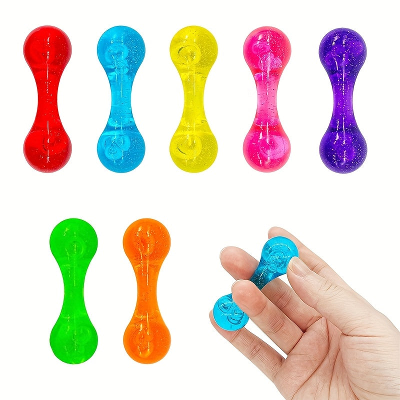 Fidget Spinner Dumbbell Mixed Colors Durable Plastic Novelty Toy