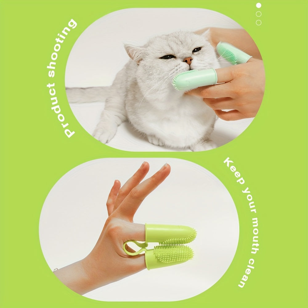 Dog Toothbrush Soft TPR Material Finger Toothbrush Kit