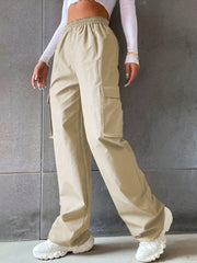 Cargo Pants Wide Leg Stirred Waist Spring Summer Women's Clothing