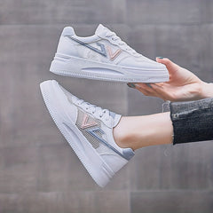 Women's Platform Mesh Sneakers Low Top Skate Shoes