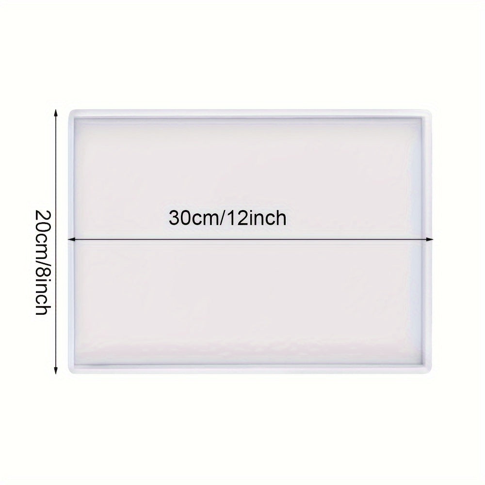 Rectangle Silicone Tray Molds for Resin Casting Golden Handle