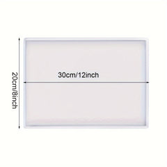 Rectangle Silicone Tray Molds for Resin Casting Golden Handle