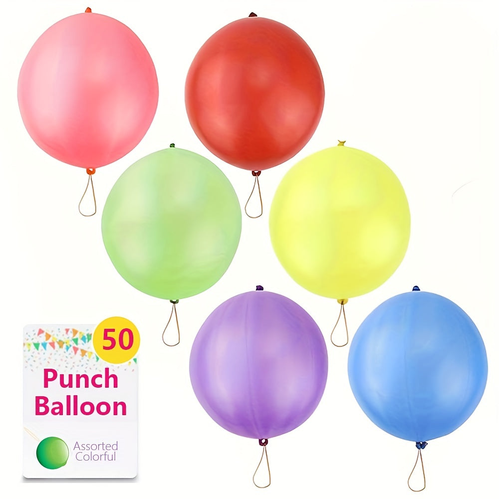 Punch Balloons Party Favors Bounce Balloons With Rubber Band