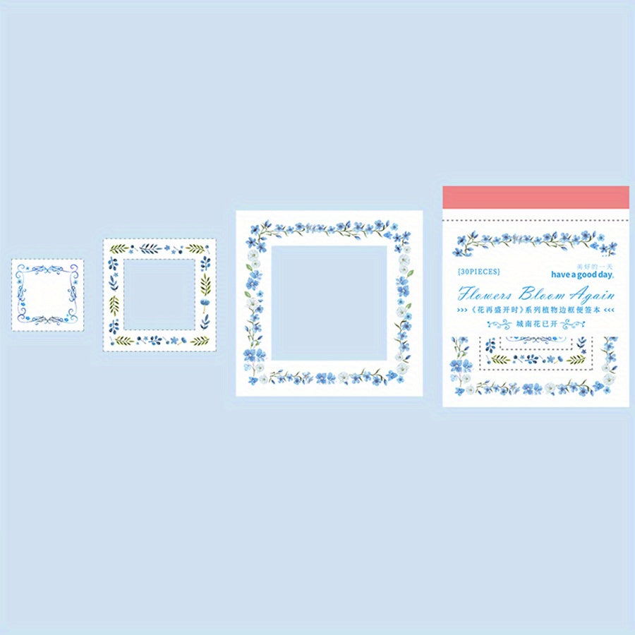 Rejuvenate Series Sticky Notes Flowers 30 Sheets Pack