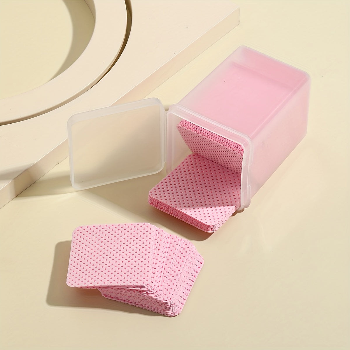 200-400pcs Eyelash Glue Wipes Lash Glue Cotton Pads Nail Polish Remover Wipe