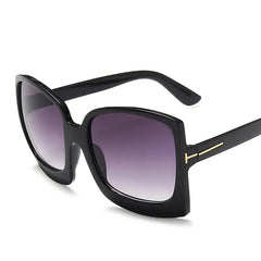 Vintage Leopard Square Sunglasses Gradient Shades Eyewear for Women