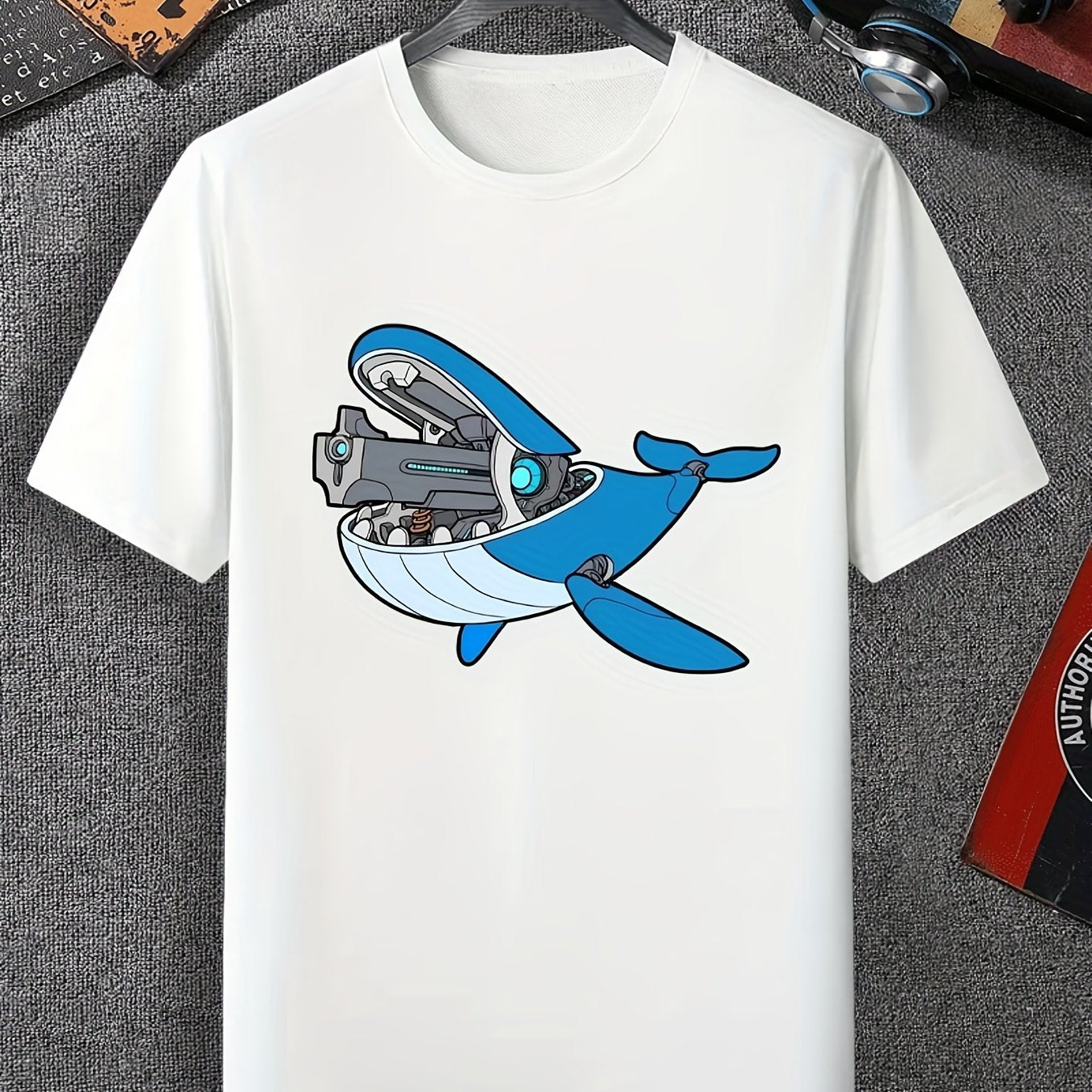 Mechanical Whale Men's T-shirt Active Breathable Tee
