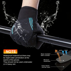 Touch Screen Winter Gloves for Men Women - Windproof Waterproof Running Gloves
