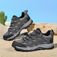 Men's Mesh Lace Up Hiking Sneakers Non Slip Outdoor Shoes