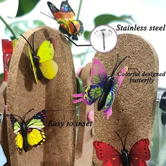 30pcs 3D Simulated Butterfly Push Pin Decorative Flower Cork Board Pin
