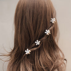 10pcs Pearl Flower Hair Clips for Girls Kids Sweet Summer Accessories