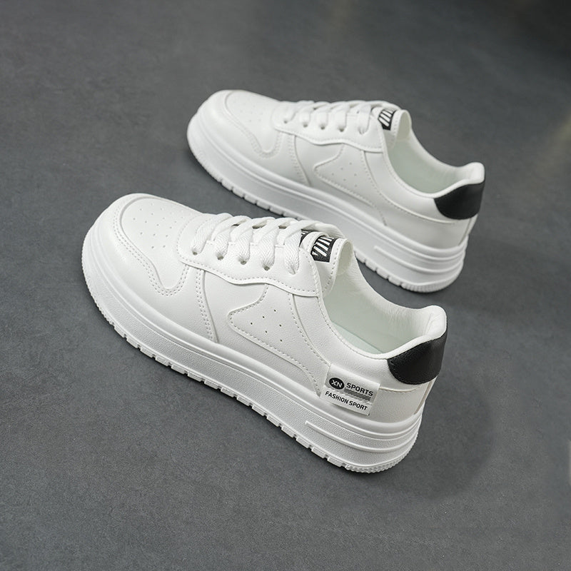 Women's Lace-Up Non-Slip Skate Shoes with Thick Sole