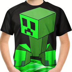 Kids 3D Print Building Block Street Wear Tee