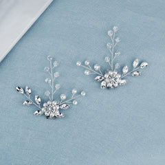 Crystal Pearl Rhinestone Shoe Clips for Wedding Party