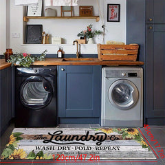 Sunflower Laundry Rug Runner Non Slip Entryway Runner Mat