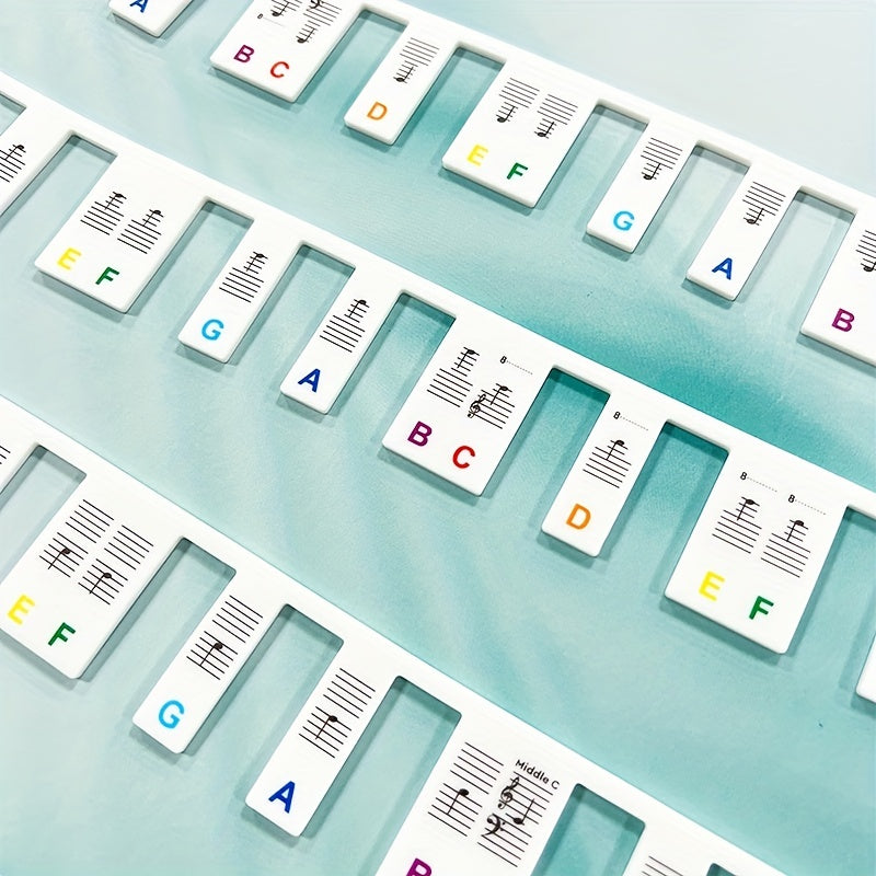 Silicone Non-adhesive Piano Keyboard Sticker 61 Keys