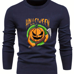 Jack O Lantern Slim Fit Pumpkin Sweater for Men