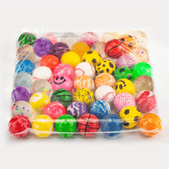 50-Piece Colorful Bouncy Ball Bulk Set for Kids' Parties and Birthdays
