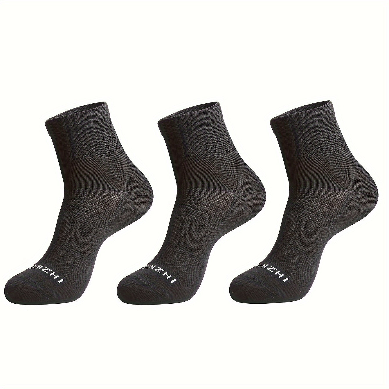 Men's Moisture Wicking Running Socks - 3 Pairs