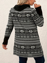 Plus Size Colorblock Geometric Print High Neck Mini Dress