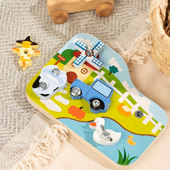 Farm Wooden Screw Twisting Toy Set