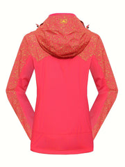 Women's 2 in 1 Ski Hooded Jacket Waterproof & Windproof Winter Snow Coat