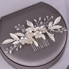 Pearl Wedding Hair Comb Bridal Headpieces Rhinestone Hair Jewelry